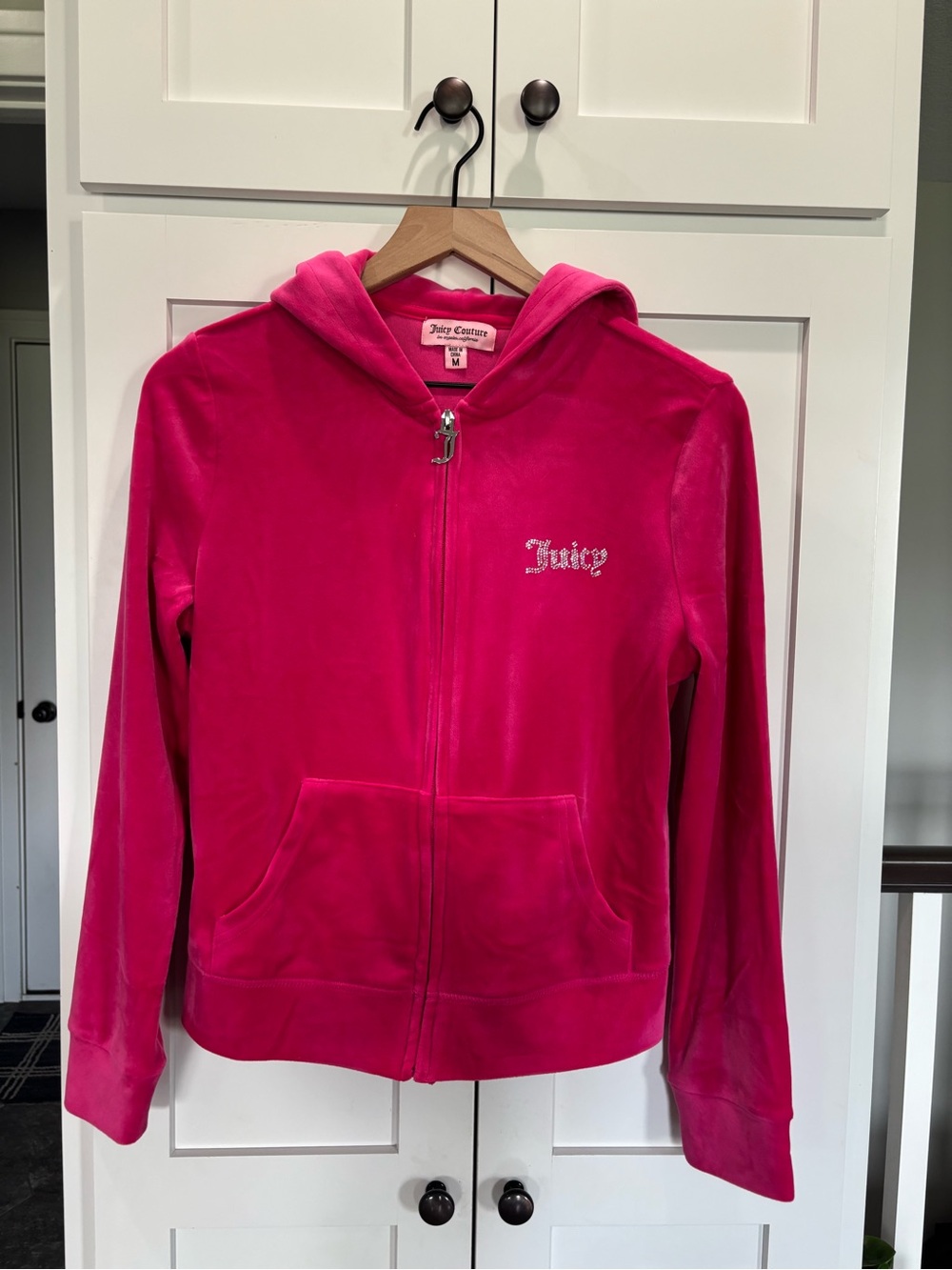 ⛱️Juicy Couture Y2K Neon Pink Velour Zip Hoodie & Pants Set - Picture 3 of 13